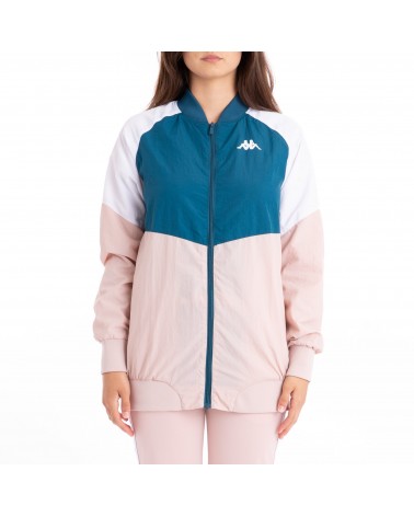 kappa AYTHENTIC 90 BERNINA fleece jacket (blue petrol-pink-white)
