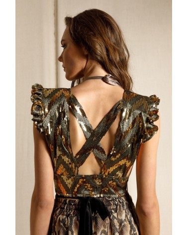 Adoncia sequined vest gold...