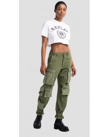 HIGH-WAISTED CARGO TROUSERS...