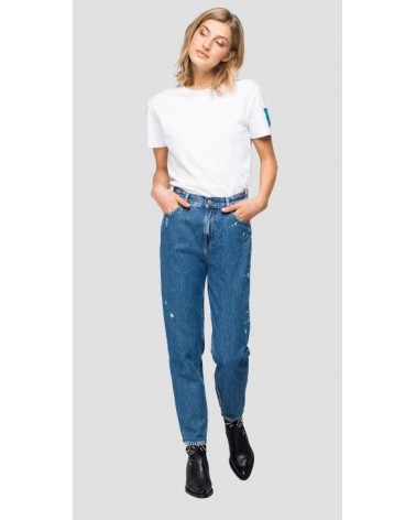 replay TAPERED FIT HIGH WAIST KILEY ROSE LABEL JEANS
